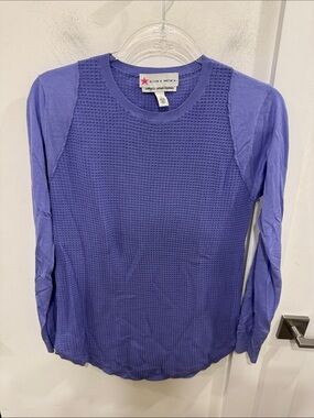 Olive & Barker Purple Waffle-Knit Long Sleeve Tee